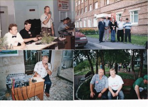 вверху  слева - Конференция Сибири RO9O, UA9OBA, UA9OA  внизу справа RA9HM, UA9OA