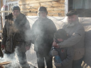 RZ9ON, RV9OZ, UA9OA 16 Февраля 2015 у RO9O на дне Рождения