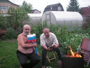 на даче с кумом